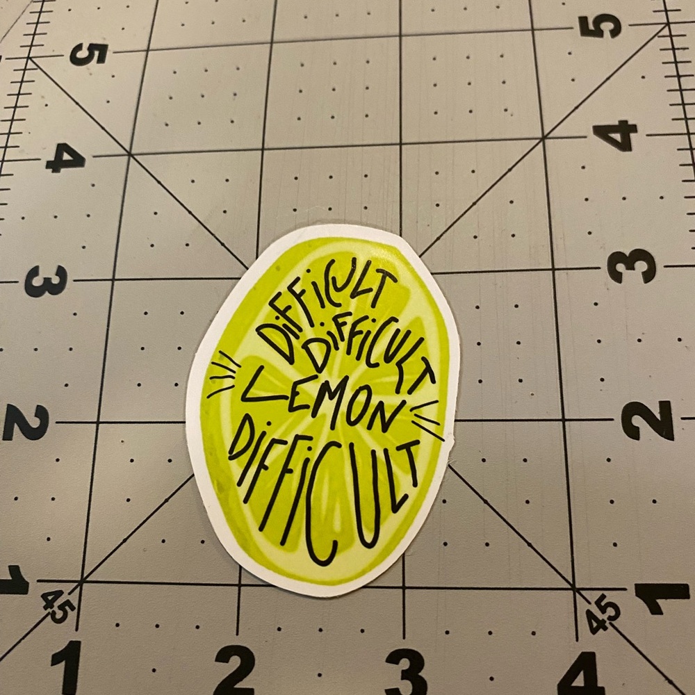 🌈20/$12🌈 Difficult Lemon Sticker - Picture 2 of 3